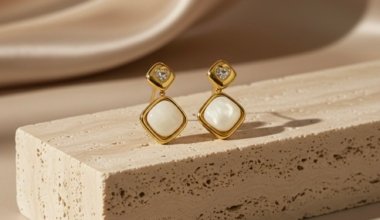 Ivory Heart Drop Earring